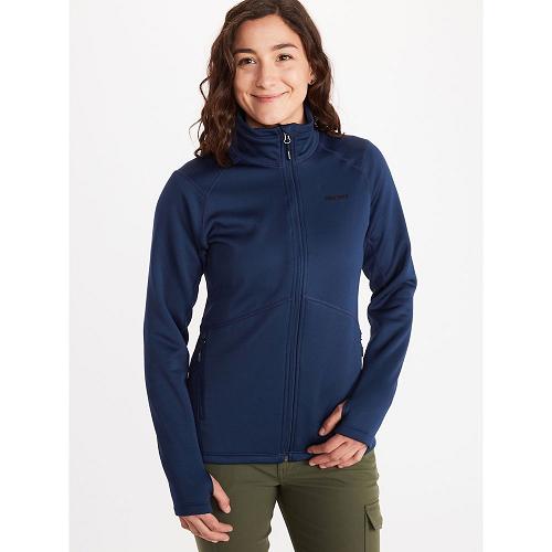 Marmot Fleece Navy NZ - Olden Polartec Jackets Womens NZ9413276